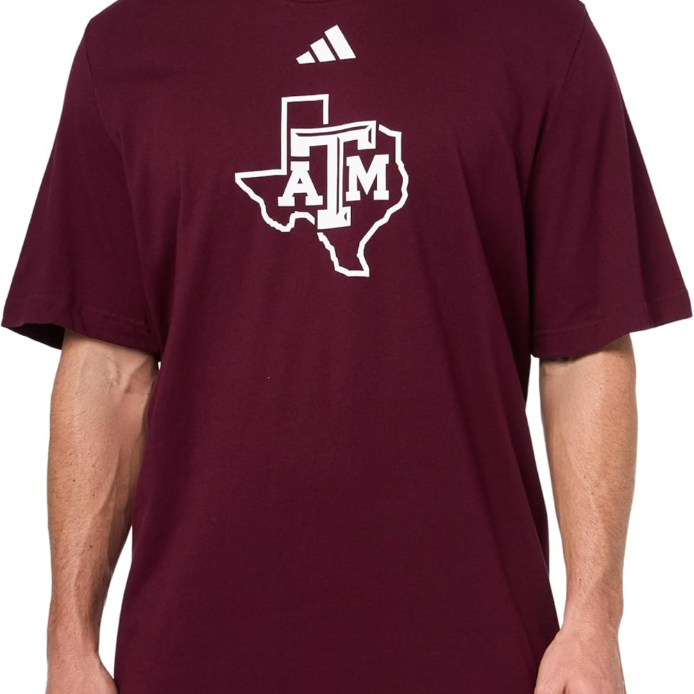 NWT Adidas Aggie Maroon White Shirt Texas A&M Logo NCAA Varsity Basketball 3xlt